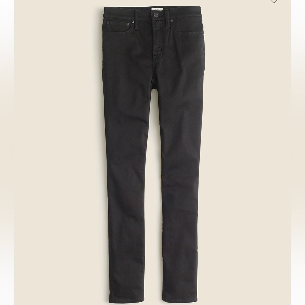 J.Crew Womens 9" high-rise stretchy toothpick jean in new black size 28